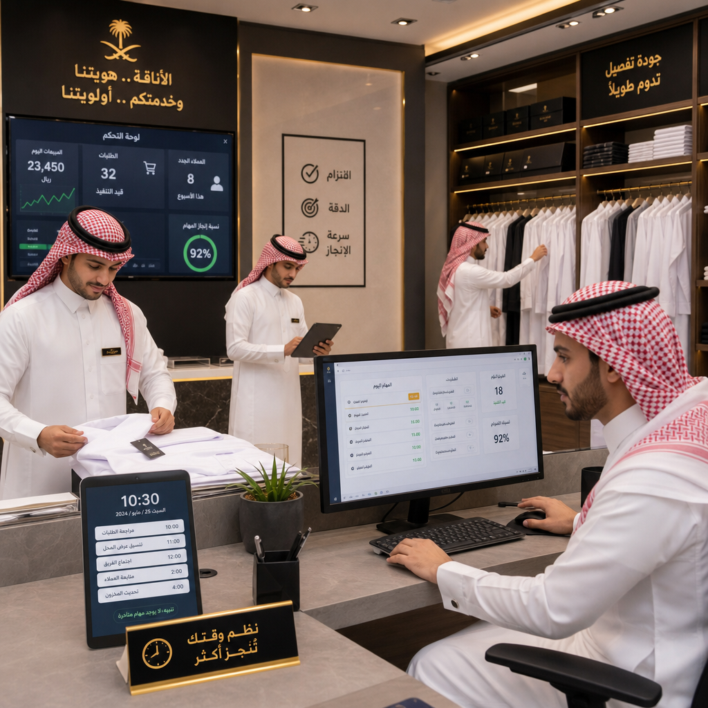 أهمية إدارة الوقت في محلات الثوب السعودي
